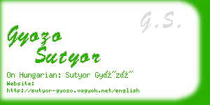 gyozo sutyor business card